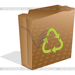 Recycling paper bag - vector clipart