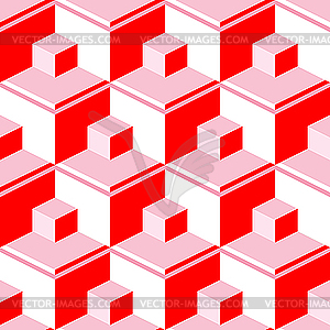 Red abstract cubes - vector clip art