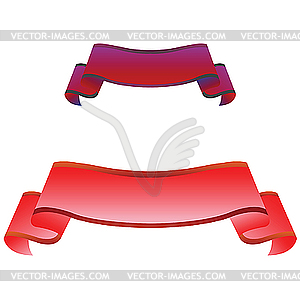 Красные ленты - изображение векторного клипарта