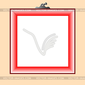 Red frame for photo - vector image