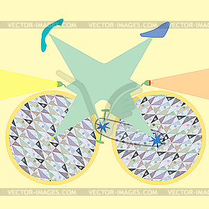 Retro bike - vector clip art