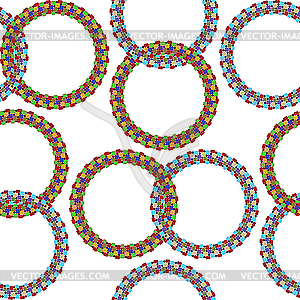 Rings seamless pattern - vector image