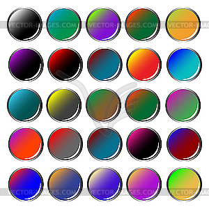 Round colored web buttons - vector image