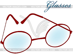 Round glasses isolated on white - vector clip art