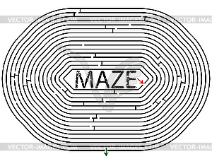 Rounded maze - vector image
