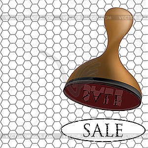 Sale 3d stamp - vector clipart