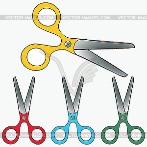 Scissors collection - vector clipart