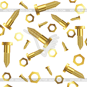 Screws and nuts over white background - vector image