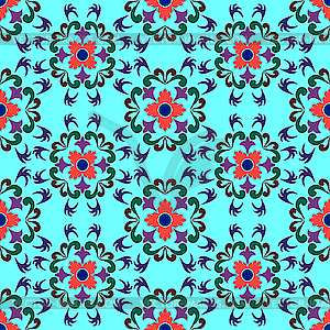 Seamless flowers pattern 2 - vector clip art