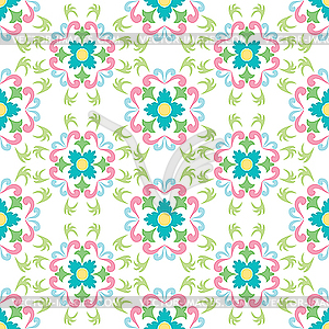 Seamless flowers pattern - vector clipart