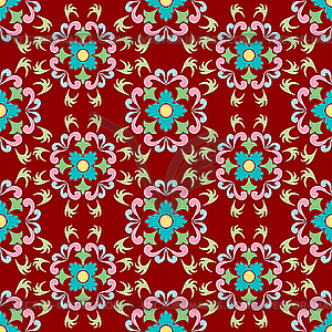 Seamless flowers pattern - vector clipart