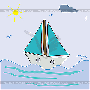 Ship sailing - royalty-free vector image