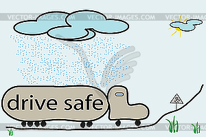 Drive safe illustration - vector image