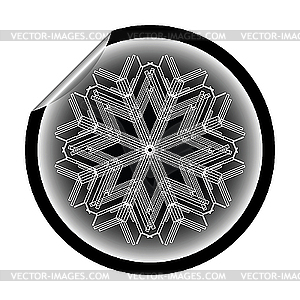 Snow flake sticker 10 - vector image