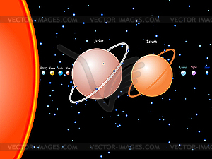 Solar system - vector clip art