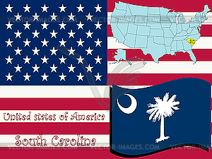 Штат Южная Каролина - векторное графическое изображение