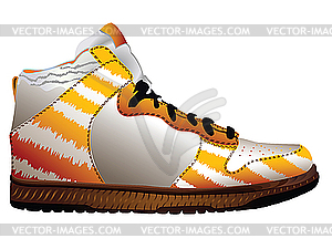 Sport shoe over white - vector clipart