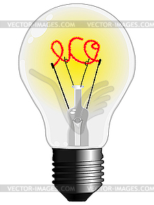 Эко-лампочка - изображение в векторном формате