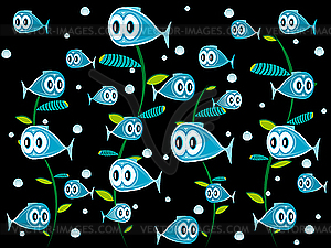 Fishes pattern - vector image