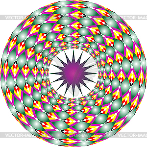 Star and circles - vector image