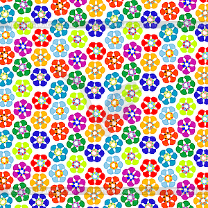 Strange flowers pattern - vector image