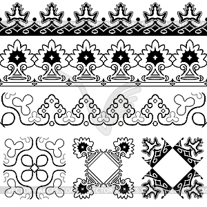 Symmetrical design elements - royalty-free vector image