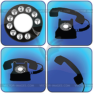 Telephone icons collection - vector clipart