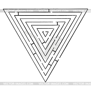 Triangle maze - stock vector clipart