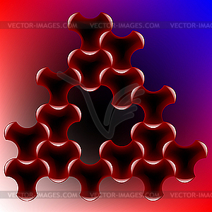 Triangle puzzle - vector image