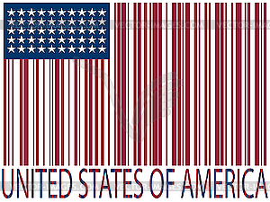 United states bar codes flag - vector clip art