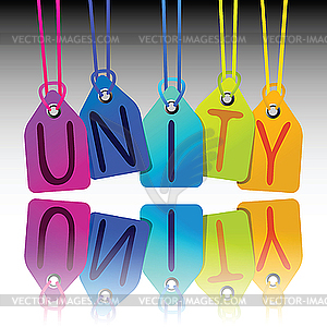 Unity tags - vector image