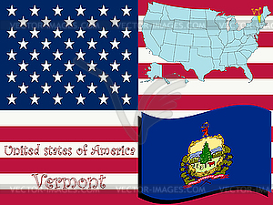 Штат Вермонт - изображение в векторном формате