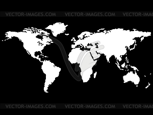 White world map - royalty-free vector image