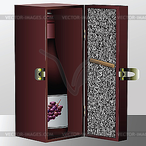 Коробка для вина - изображение в векторе