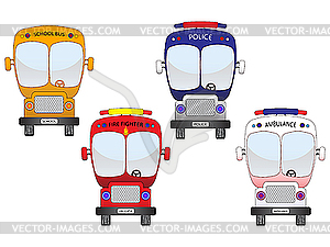 City vehicles set - vector clipart