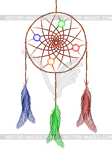 Dream catcher against white - vector image