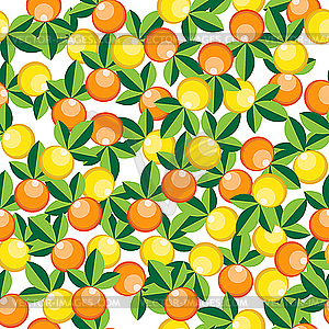 Oranges and lemons pattern - vector clipart