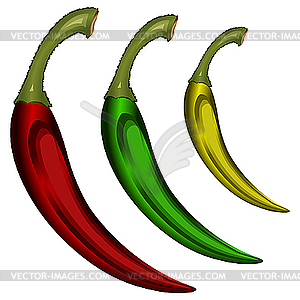 Peppers isolated - royalty-free vector clipart