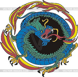 Round dragon - vector clip art