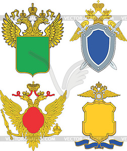 Russia emblematic and heraldic templates - color vector clipart