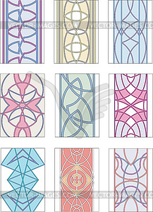 Set of ornamental patterns in mannerism style - vector image