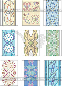 Set of ornamental patterns in mannerism style - vector image