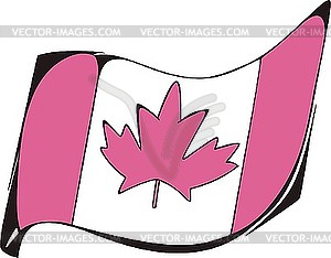 Канадский флаг - изображение в векторном виде