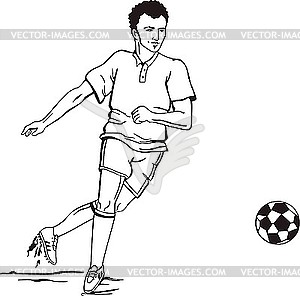 Футболист - векторизованное изображение клипарта