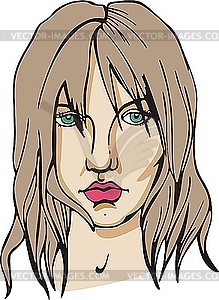 Female face - vector image