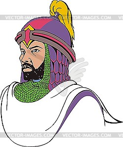 Ancient warrior - vector clip art