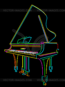 Grand piano - vector clip art