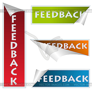 Feedback stickers - vector clip art