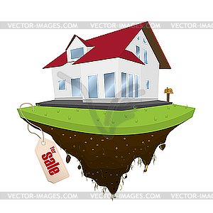 House for sale - royalty-free vector clipart