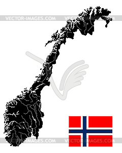 Norway map - vector clipart